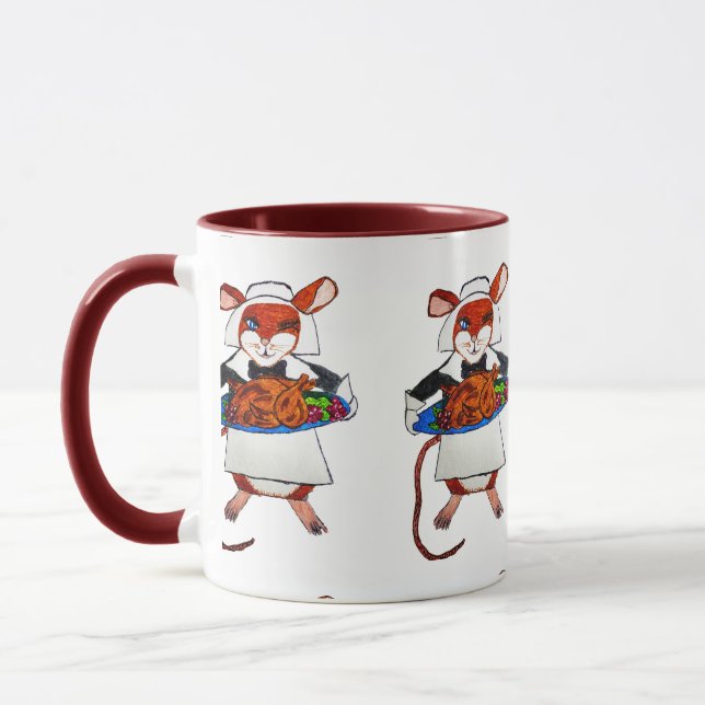 ERNTEDANK MOUSE PILGRIM TASSE (Links)
