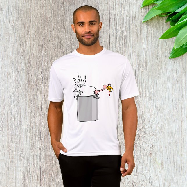 Erntedank müde Türkei in Cooking Pot Spaß T-Shirt (Von Creator hochgeladen)