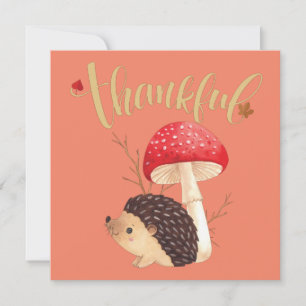 Erntedank Niedlich Kawaii Igel Einladung