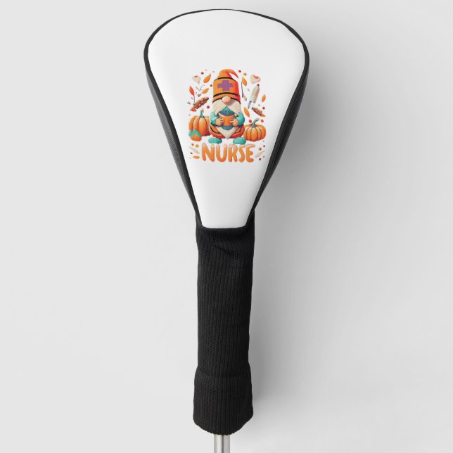 Erntedank Nurse Gnomes Fall Scrub Golf Headcover (Vorderseite)