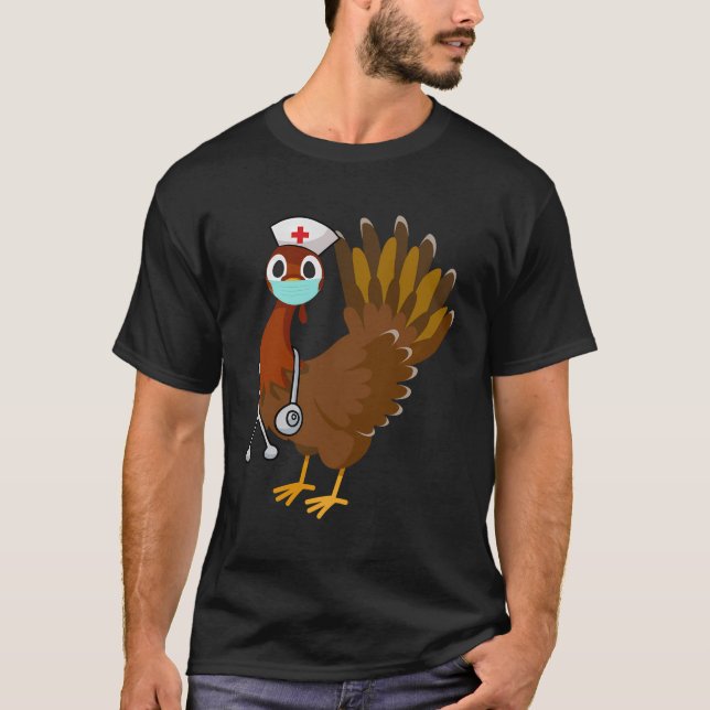 Erntedank Nurse Shirt Funny Turkey Scrub Geschenke (Vorderseite)