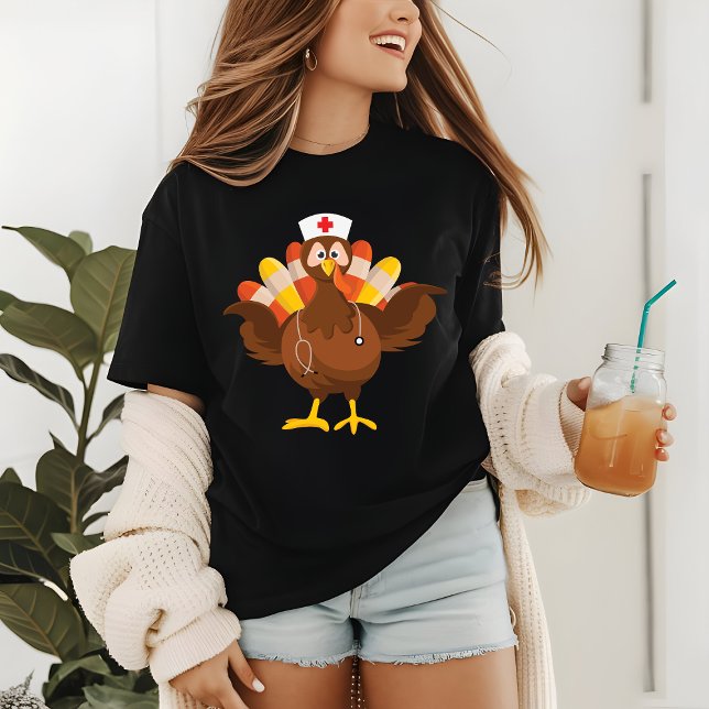 Erntedank Nurse Turkey Stethoscope Health Care Tri-Blend Shirt (Von Creator hochgeladen)