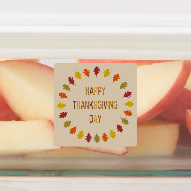 Erntedank Oak Blätter Etiketten (Befestigt)