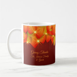Erntedank Orange Leaf Name Jahr Kaffee Kaffeetasse
