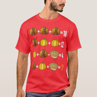 Erntedank Order of Operations Quiz Math Teacher T-Shirt
