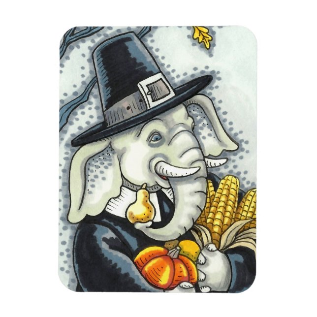 ERNTEDANK PACHYDERM, PILGRIM ELEPHANT MAGNET (Vertikal)