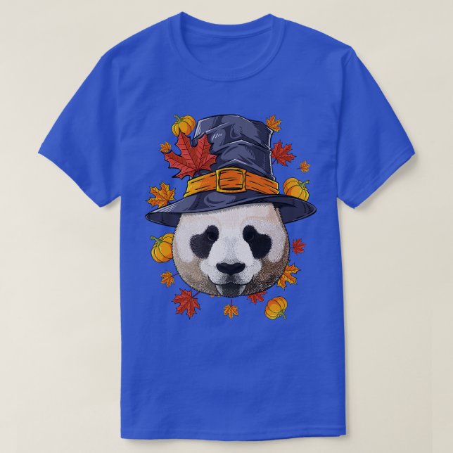 Erntedank Panda Pilgrim Kostüm Herbst Herbst T-Shirt (Design vorne)