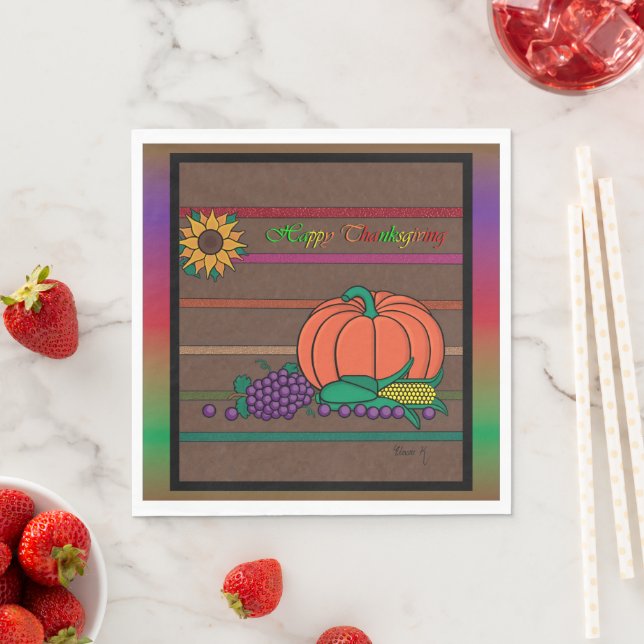Erntedank Paper Napkins Serviette (Beispiel)