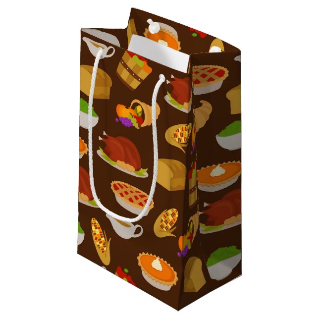 Erntedank Party-Tasche Kleine Geschenktüte (Vorderseite Schrägansicht)
