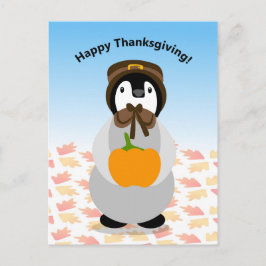 Erntedank Penguin Postkarte
