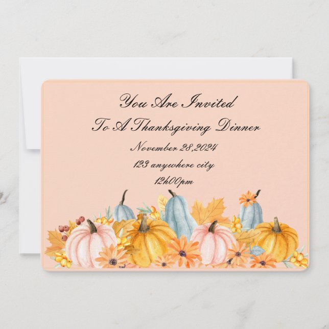 ERNTEDANK PERFEKTE FALL INVITATION SAVE THE DATE (Vorderseite)