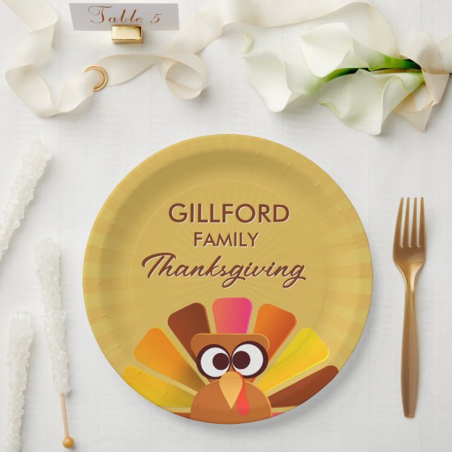 Erntedank Personalisiert Pappteller (Hochzeit)