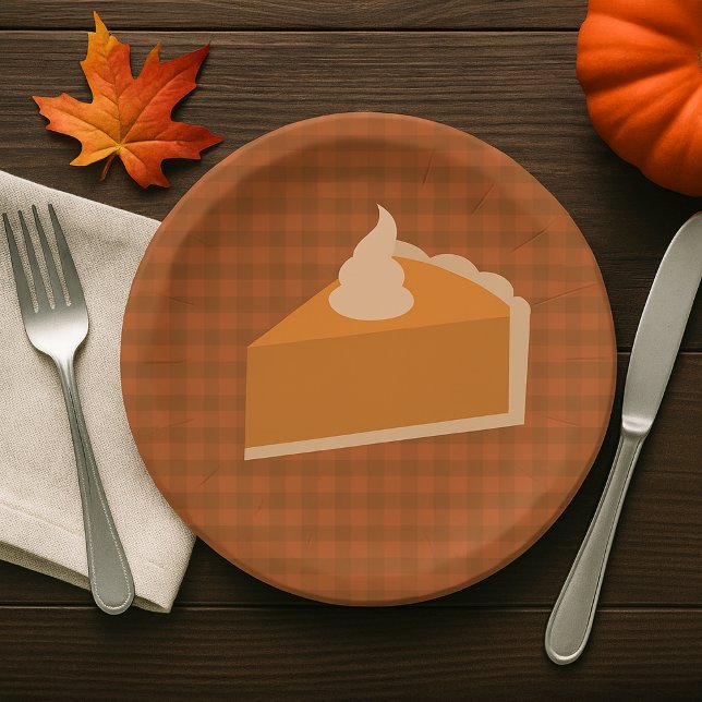 Erntedank Pie Pappteller (Thanksgiving Pie Paper Plates
)