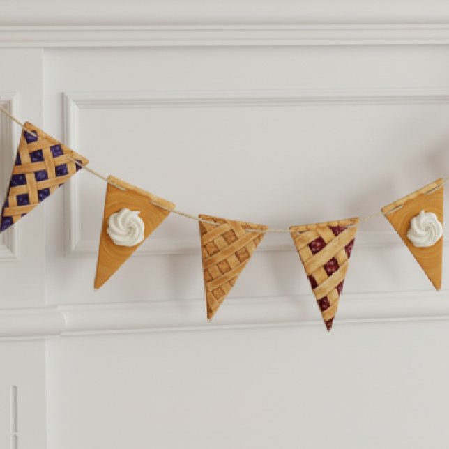 Erntedank Pie Slices Friendsgiving Dinner Party Wimpelkette (Thanksgiving Pie Slices Friendsgiving Dinner Party Bunting Flags
)