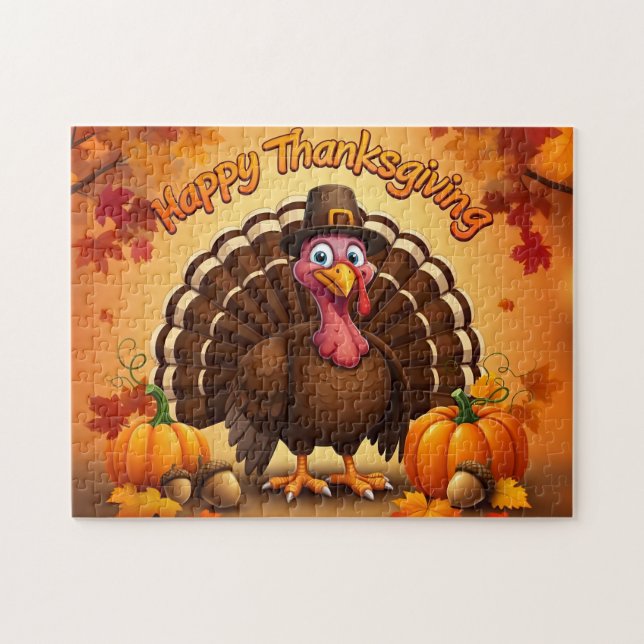 Erntedank Pilgrim Turkey Puzzle (Horizontal)