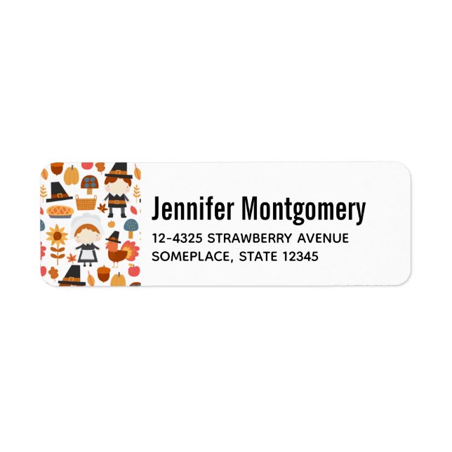 Erntedank Pilgrims ernten Muster (Vorne)