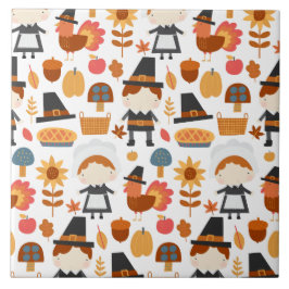 Erntedank Pilgrims ernten Muster Fliese