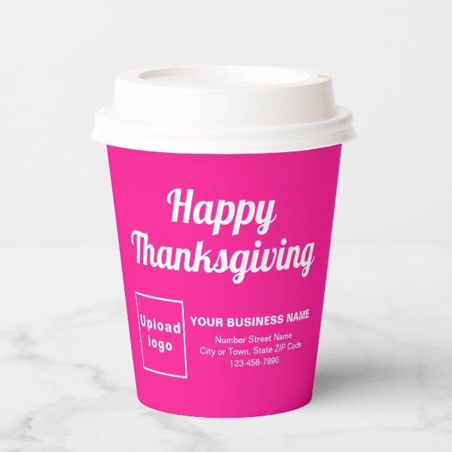 Erntedank Pink Paper Cup Pappbecher (Vorderseite)