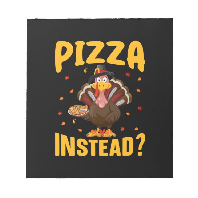 Erntedank Pizza Notizblock (Vorderseite)