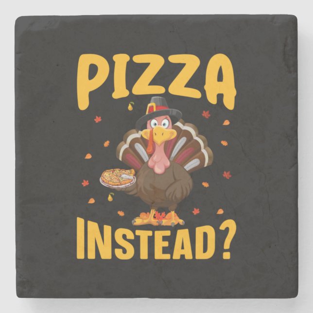 Erntedank Pizza Steinuntersetzer (Vorderseite)