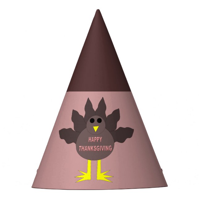 Erntedank Plucked Türkei Party Hat Partyhütchen (Vorderseite)