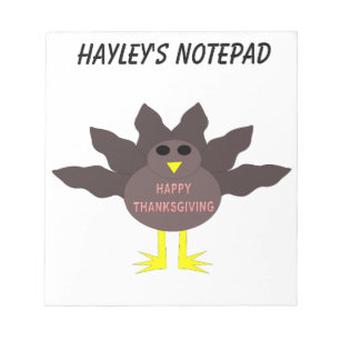 Erntedank Plucked Turkey Anpassbare Notebooks Notizblock