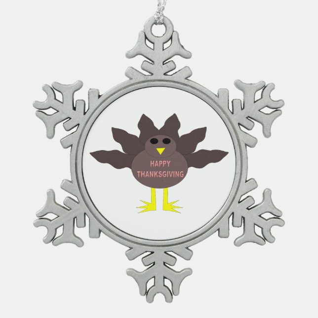 Erntedank Plucked Turkey Ornament (Vorderseite)