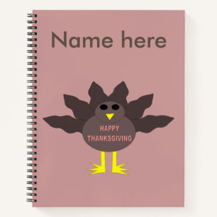 Erntedank Plucked Turkey Spirituosen Notebook Notizbuch