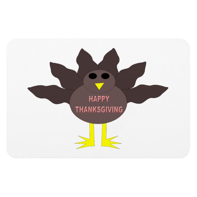 Erntedank Pluckte Türkei Magnet (Horizontal)