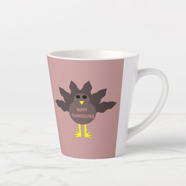 Erntedank Pluckte Türkei Milchtasse (Rechts)