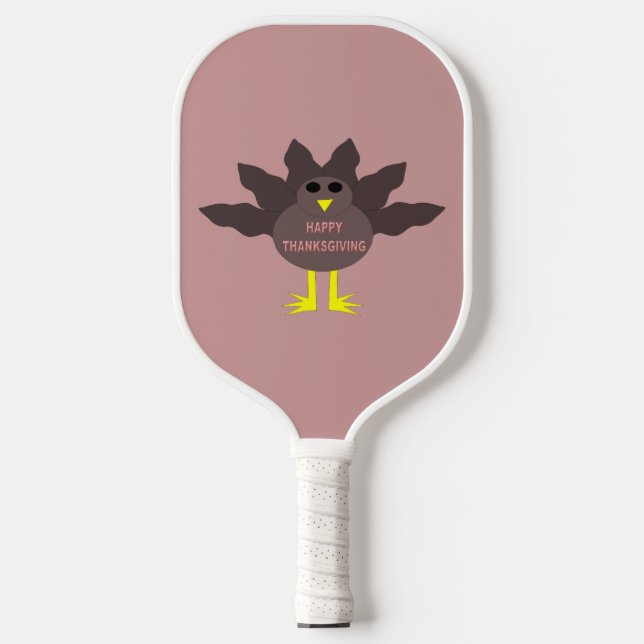 Erntedank Pluckte Türkei Pickleball Schläger (Vorderseite)