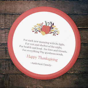 Erntedank Poem Country Rustic Pumpkin Bouquet Magnet