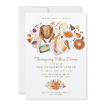 Erntedank Potluck Abendessen Einladung