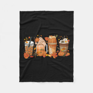 Erntedank Pumpkin Gewürzkaffee Herbstsaison Fleecedecke