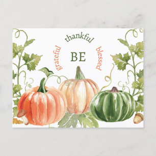 Erntedank Pumpkin Harvest Feiertagspostkarte