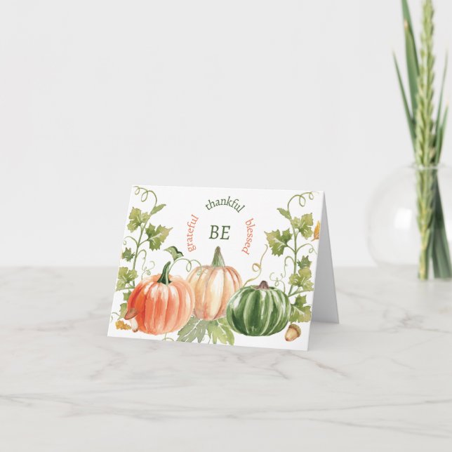 Erntedank Pumpkin Harvest Karte (Vorderseite)