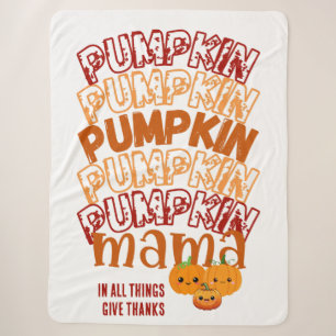 Erntedank PUMPKIN MAMA individuell anpassbar Sherpadecke
