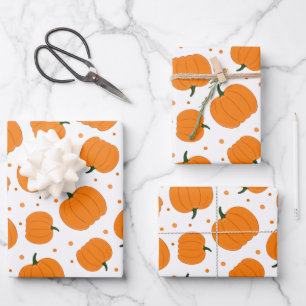 Erntedank Pumpkin Pattern Geschenkpapier Set