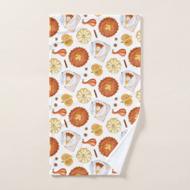Erntedank Pumpkin Pie Papierplatte Handtuch (Handtuch)
