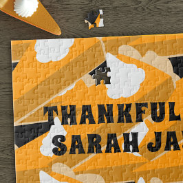 Erntedank Pumpkin Pie Thankful Jigsaw Puzzle