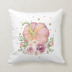 Erntedank Pumpkin Pink Floral Kissen