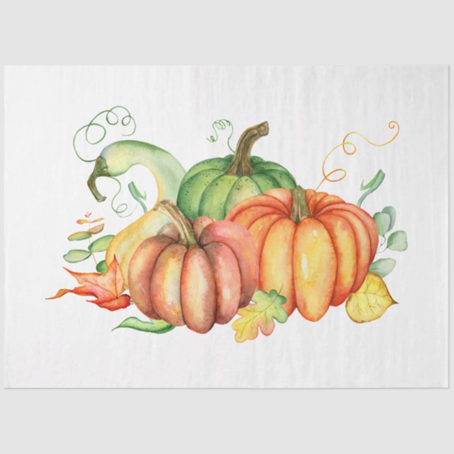 Erntedank Pumpkin-Serie - Design 6 Seidenpapier (Vorderseite)
