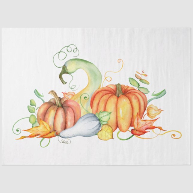 Erntedank Pumpkin-Serie - Design 7 Seidenpapier (Vorderseite)