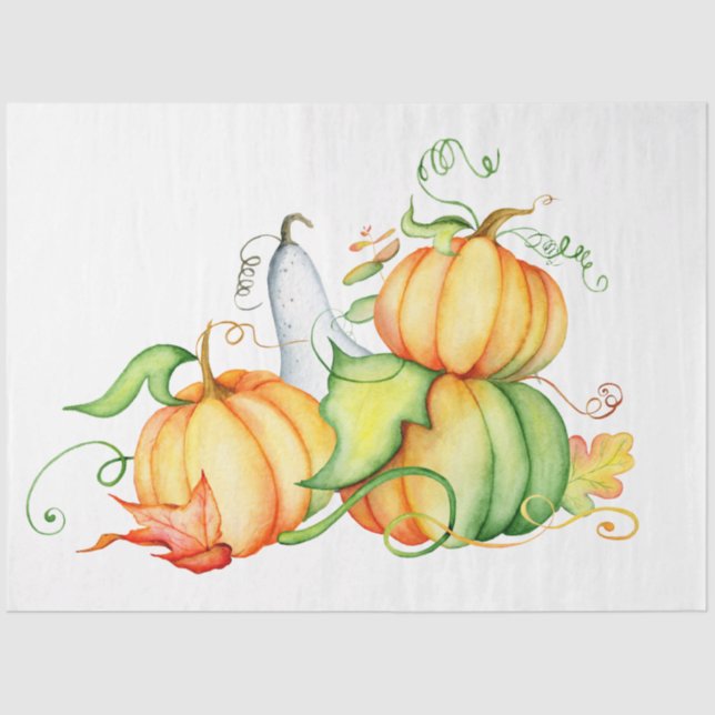 Erntedank Pumpkin-Serie - Design 9 Seidenpapier (Vorderseite)