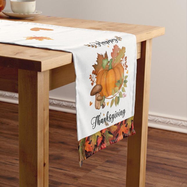 Erntedank Pumpkin Table Runner Mittelgroßer Tischläufer (Beispiel)