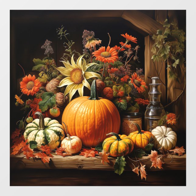 Erntedank Pumpkin Window Cloning Fensteraufkleber (Blatt)