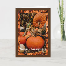 Erntedank Pumpkins Card, 5 Zoll x 7 Zoll geklappt