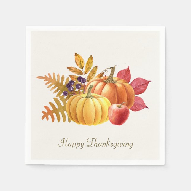 Erntedank Pumpkins Napkin Serviette (Vorderseite)