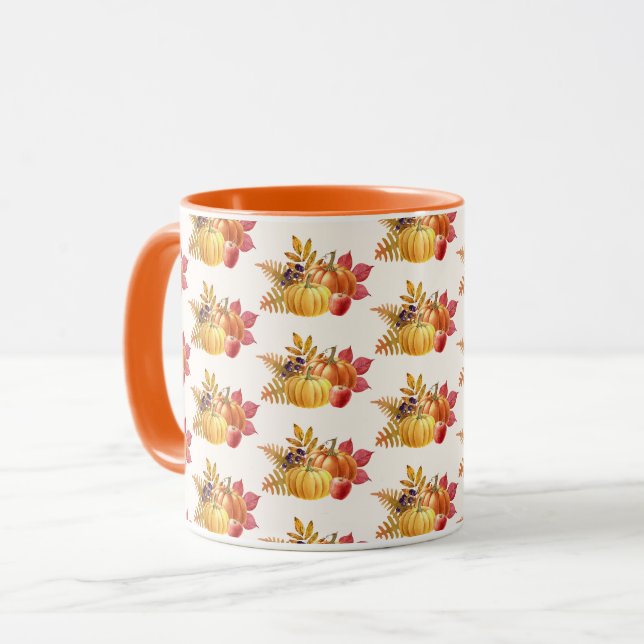 Erntedank Pumpkins Tasse (Vorderseite Links)