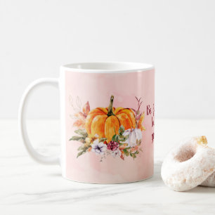Erntedank Pumpkins und Blume Kaffee Tasse